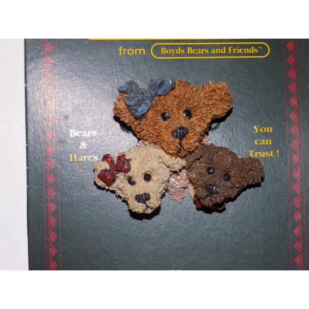 Boyds Bears Bearwear Brooch Lapel Pin 1995 Three Bears Vintage - 2619 - Picture 3 of 3